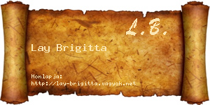 Lay Brigitta névjegykártya